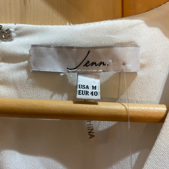 Jenn White Stripped Tank with Tie on Back - Picture 3 of 3